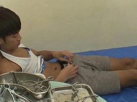 Hot doctor examines twinks ass in a very personal way.