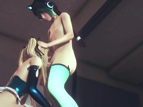 Sissy crossdress Japanese Nekoboy and Yaoi Femboy in hot anal scene