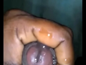 Gay Indian man masturbates and fantasises about anal sex.