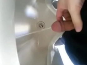 Solo boys bathroom piss session