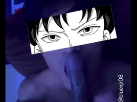 An Asian man shows off his large penis on webcam.