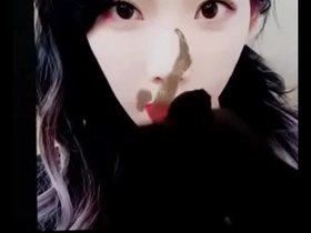 Solo Asian boys cum tribute to his idol Taeyeon
