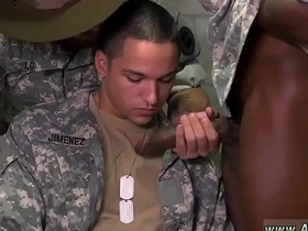 Asian hunk in military uniform in gay porn video with big cock and black hole ass