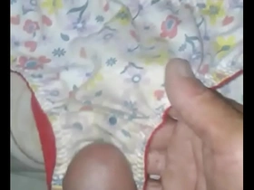 Gay Japanese man enjoys dick and panties fetish